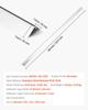 Stainless Steel Wall Corner Protector, 25 x 25 x 1217 mm , 10 Pack Metal Corner Guards, 304 Stainless Steel Edge Trim 90-Degree Angle for