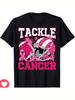 Tackle Breast Cancer Football Pink Breast Cancer Awareness T-Shirt