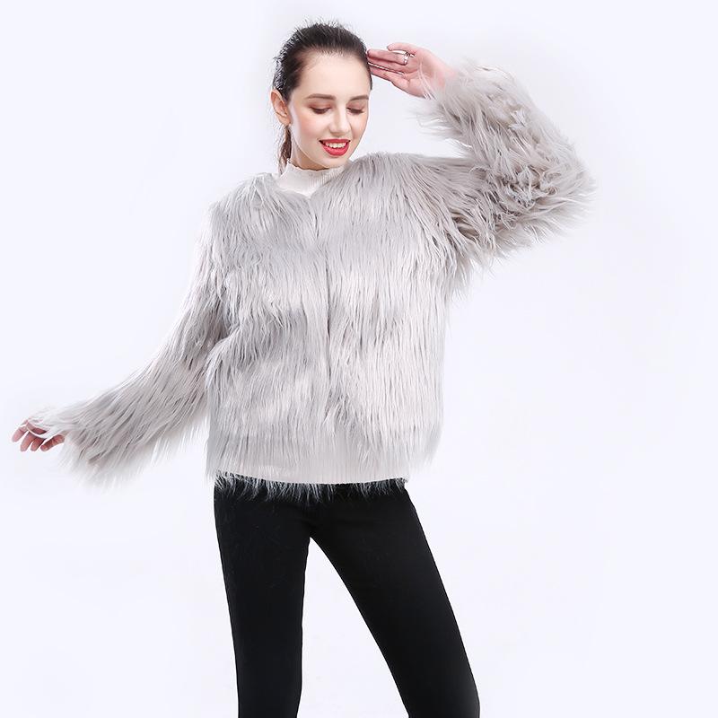Women's Faux Fur Short Coat - Washable Wool, European & American Style