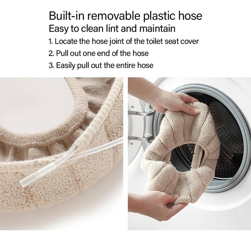 Toilet Seat Cushion Winter Warm Seat Cover Washable Universal Toilet Seat Cover Bathroom Toilet Lid Cover Accessories MTGT01