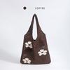New Japanese And Korean Tote Bag Flower Bag Knitted Bags Mesh Hollow Out Shoulder Bag