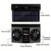 Solar-Powered Car Cooling Fan with Digital Display Portable Air Circulation Exhaust Fan for Vehicle Interior