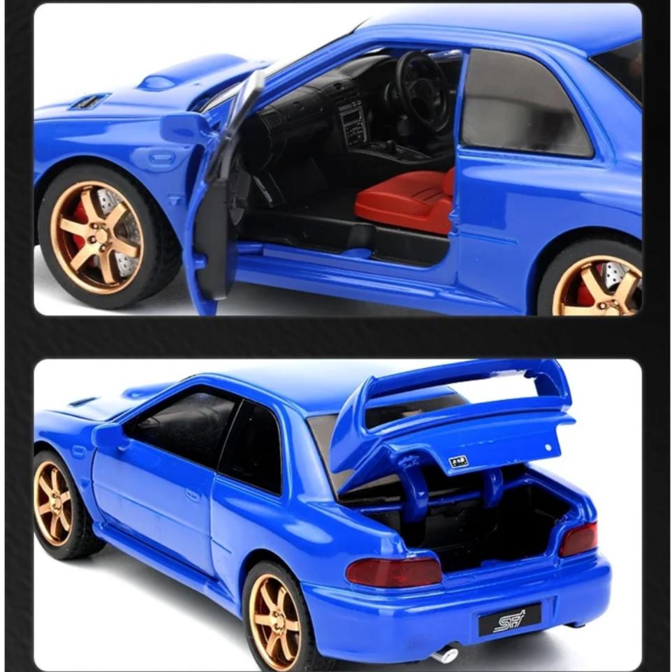 1/32 Scale Subaru Impreza Sti Car Model Sports Car Simulation Car Alloy Model Children's Toy Car Boy Collection Ornaments