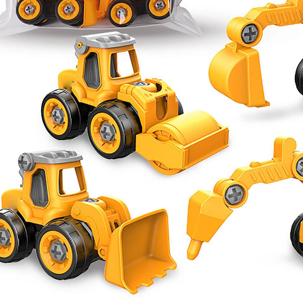 Sady stavebních vozidel pro batolata Simulace Obsahují 4 vozidla Puzzle Dětské odnímatelné autíčko