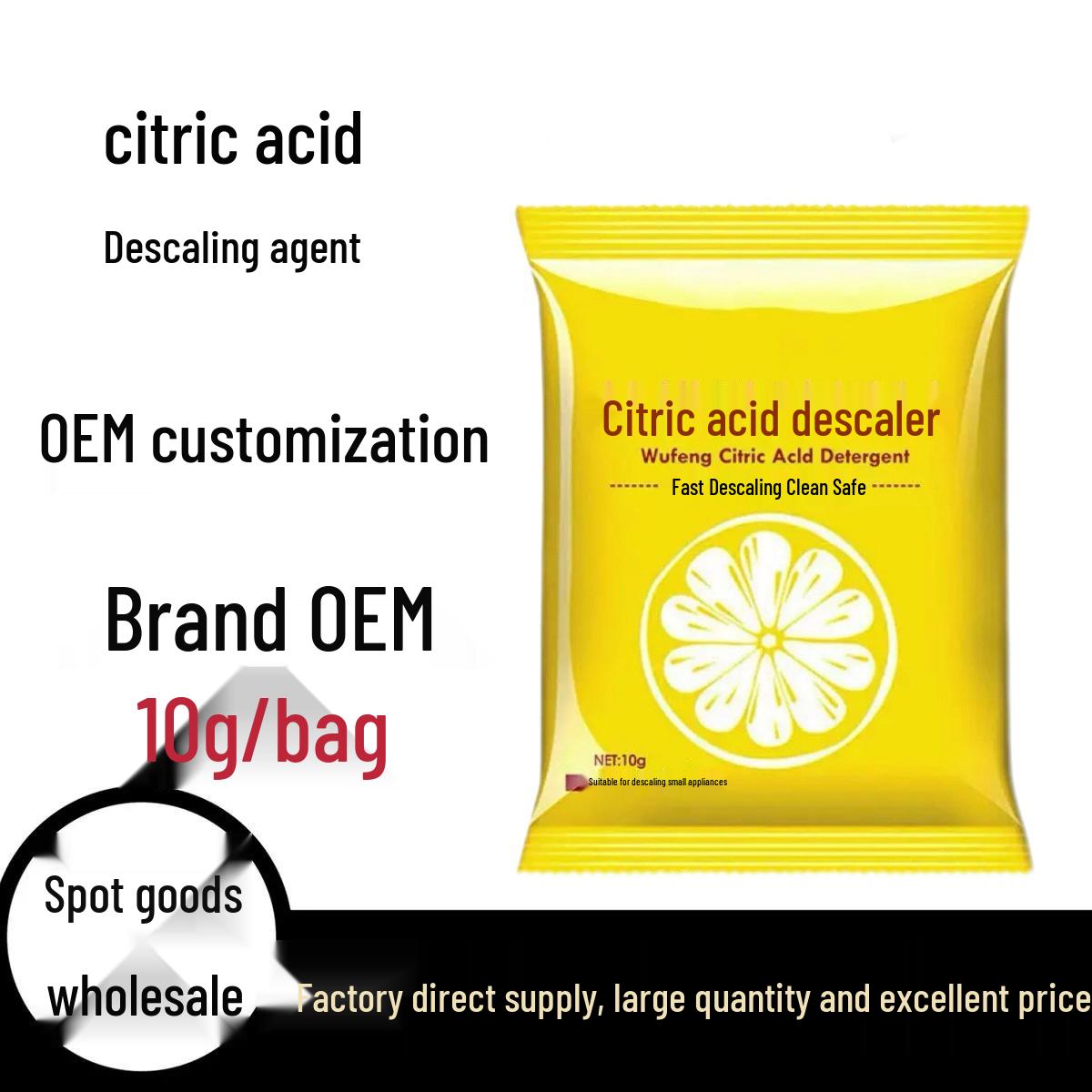 Food Grade Citric Acid Descaler: Powerful Scale and Tea Stain Cleaner for Electric Kettles