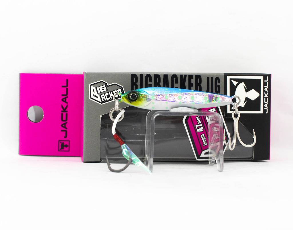 Jackall Metal Jig Big Backer 15 grams Blue Pink Glow Dot (2828)