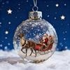 Christmas Ball Ornaments Snow House/Tree/Santa Clear Xmas Ball Hanging Decoration for Holiday Winter Tree Decor
