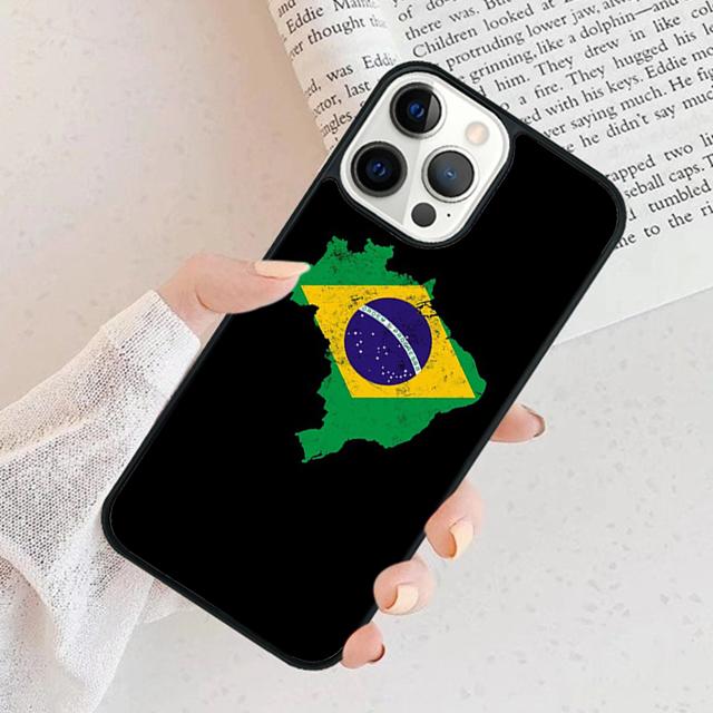 Brazil Brazilian Flag Art Phone Case Cover For iPhone 17 Air 15 16 11 13 14 Pro Max 12 Plus Max Fundas
