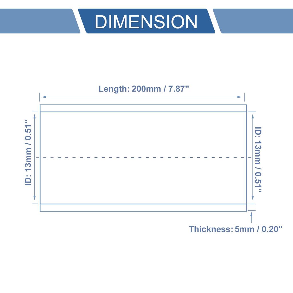 X AUTOHAUX 1 Piece Inner Diameter 13mm/0.51" Inner Diameter 200mm/7.87" 0 Degree Straight Blue