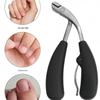 Anti-Slip Anti-Splash Curved Double-Edged Toenail Clipper for Thick Nails