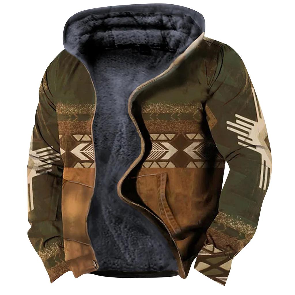 Cappotto da giacca con cappuccio con cerniera a maniche lunghe, felpa sportiva mimetica casual da uomo