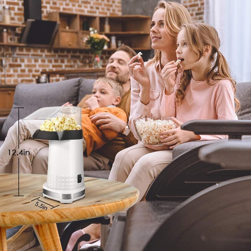 Hot Air Popcorn Maker Machine, 1200W Fast Making Electric Popcorn Machine with Measuring Cup and On/Off Switch, BPA Free, Oil-Free, ETL Certified 90%