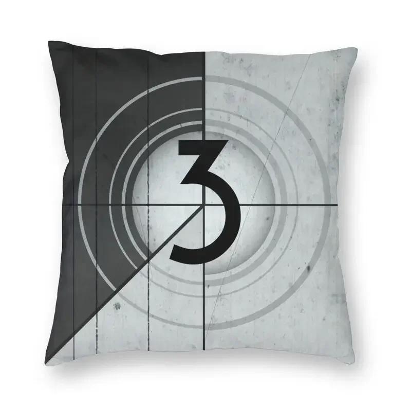 Retro Movie Night Popcorn Cushion Cover Camera Floor Pillowcase Sofa Cool Home