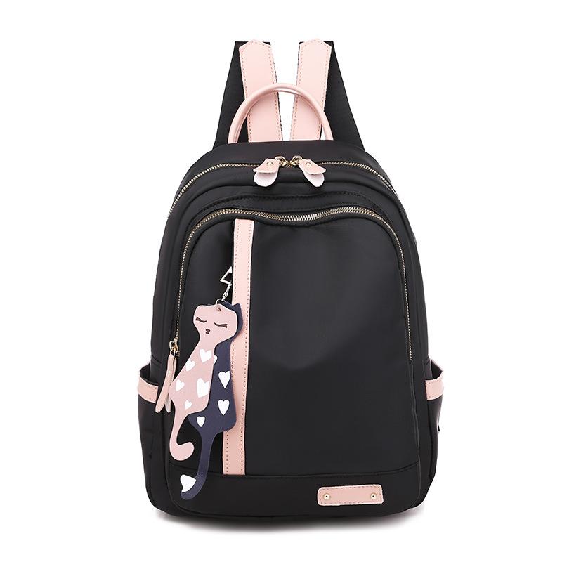 Backpack women's new large-capacity travel fashion flow letter simple casual Oxford cloth backpack