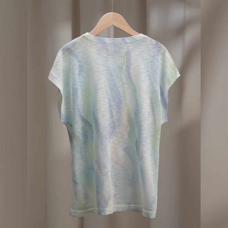 Women's Summer Lightweight Tie-Dye Knit Top