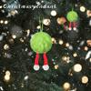 6Pcs Christmas Tree Pendant Striking Design Furry Christmas Furry Ball Decoration Hanging Ornament Seasonal Home Accents