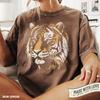 Maglietta Vintage Tigre T-shirt Grafica Tigre, Regalo Amante Tigri Camicia Gatto Selvatico Retro Tigre delle Nevi, Maglietta Tigre Scuro Regalo Tigre Camicia Animali Selvatici