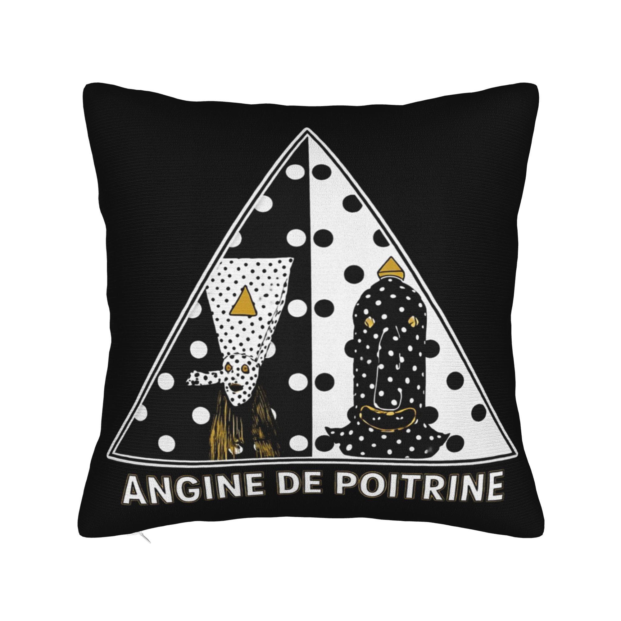Helenal Unisex Angine De Poitrine Pillowcase Soft Polyester Cushion Cover Decorative Pillow Case Cover Bedroom Square 45X45cm
