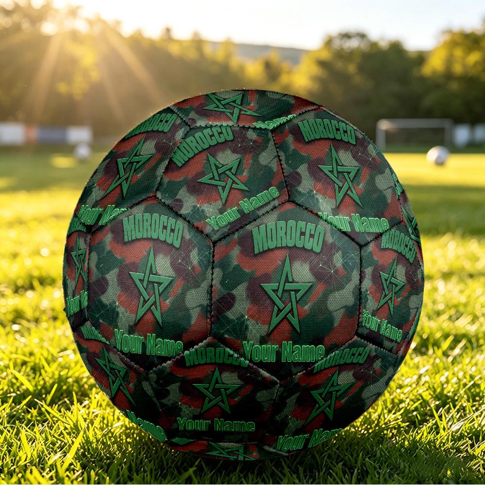Personalized Size 5 Football Morocco Football Pattern Outdoor Game Sports Ball Gift