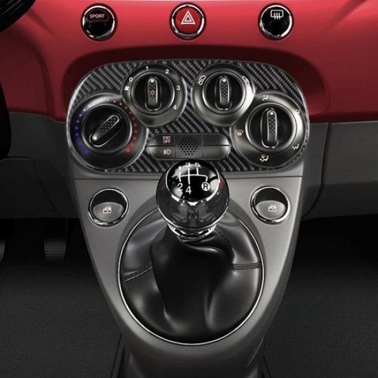 Carbon Fiber Car Front Manual Climate Control Panel Cover For Fiat 500 2012-15