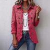 Women's Long Sleeve Ruffle Trim Button Down Cardigan for Everyday Casual Wear