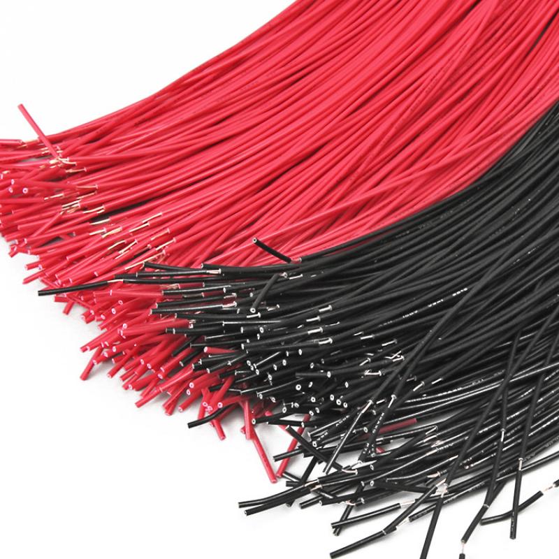 1007awg24 Two-end Half Stripping Wire Battery Connection Wire Outer Diameter 1.4MM Electronic Wire Student Manual Experimental Connection
