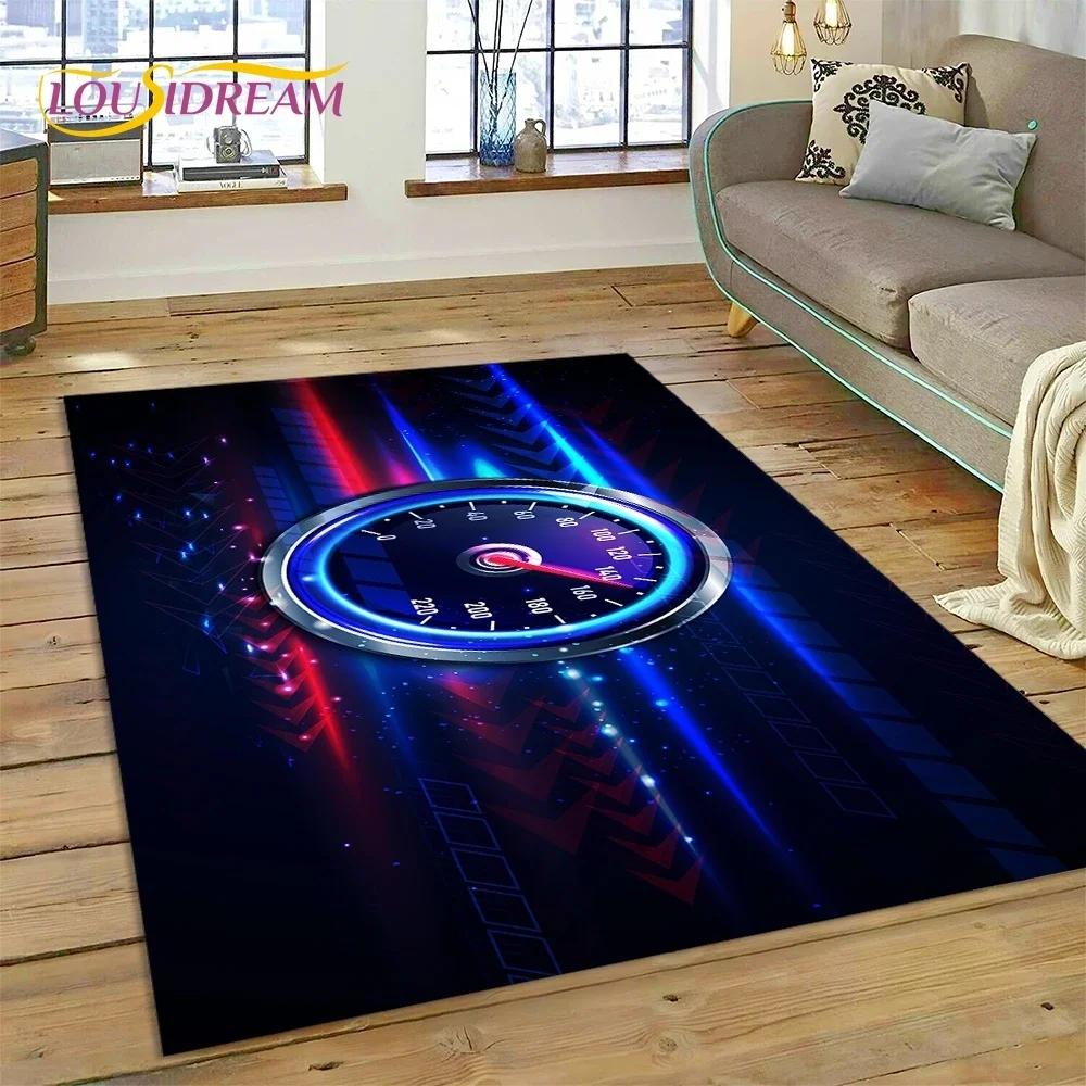 Racing Car Dashboard Machine Control Screen Carpet Rug for Bedroom Living Room Sofa Decoration,Child Game Large Decor Floor Mat