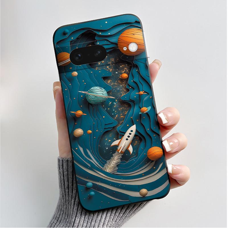 For Google Pixel 7 / Pixel 7 Pro Case Luxury Fashion Butterfly Flowers Black Soft TPU Silicone Back Cover Pixel7 7Pro Phone Case