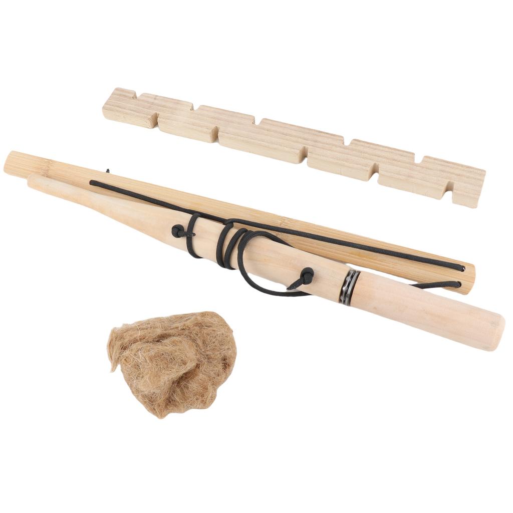 Wood Drilling Fire Making Tool Survival Emergency Ignitor Kit for Outdoor Camping(1 Person)