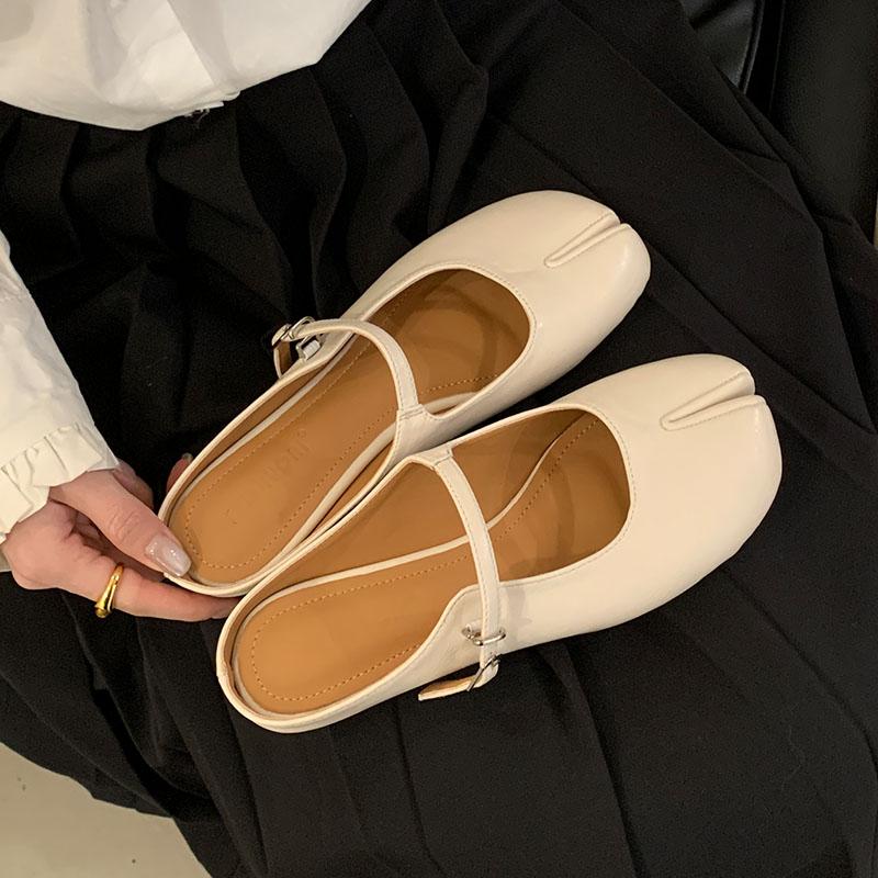 

Мода Мягкий Модный Ремешок с Пряжкой Женские Балетки Мэри Джейн Обувь Шлепанцы Женская Обувь с Мелким Вырезом Странный Носок Женские Балетки Лолита 35 бежевый