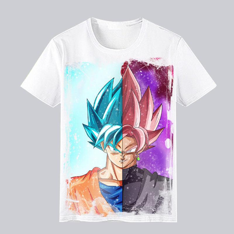 Dragon Ball Super Saiyan Print Pattern Tshirt Casual and Cool Shortsleeved Tshirt Casual and Comfortable Parentchild Outfit S