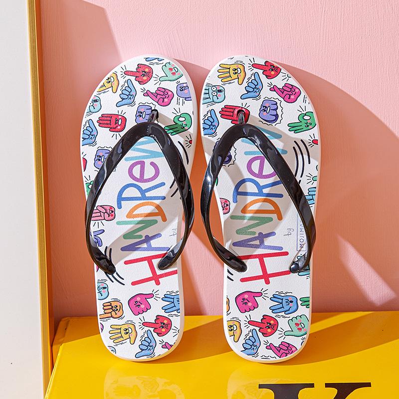 Sommarflip-flops för damer med mjuk sula Anti-sladd Snabbtorkande inomhus, herr- och damtofflor