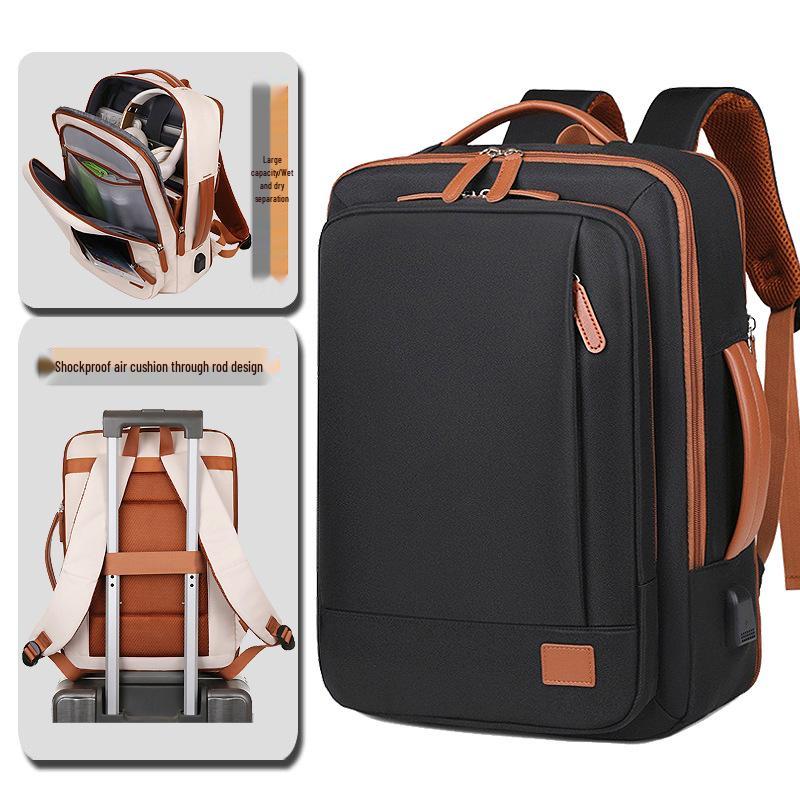 Unisex Waterproof Travel Backpack: High-End, Expandable with Large Capacity for Laptops
