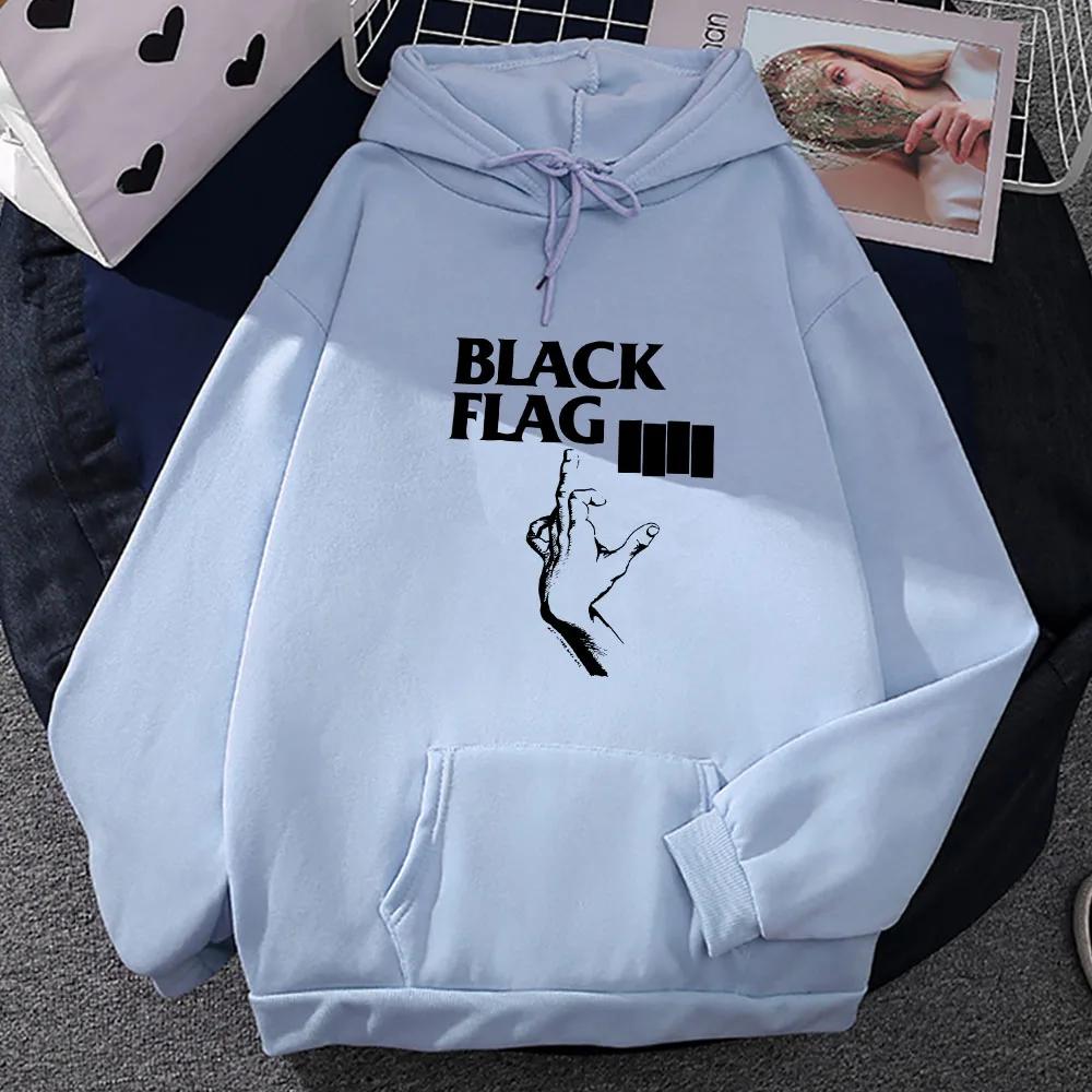 Punk Rock Band Black Flag Print Hoodies Street Grunge Casual Sweatshirts Autumn Fleece Clothing Male/female Hooded Pullover Tops