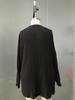 Brushed Solid Color Knit Plus Size Women's Coat - Autumn & Winter, Long-Sleeved, Loose Mid-Length