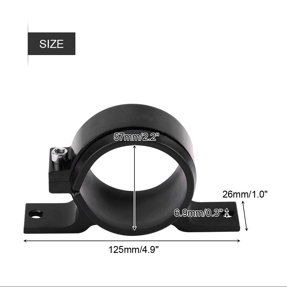 Aluminum Alloy 60mm Car Fuel Pump Mount Mounting Bracket Single Filter Clamp Cradle