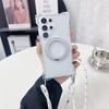 For Samsung Galaxy S25 Ultra Magnetic Case Ring Kickstand TPU+PC Phone Cover with Lanyard
