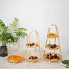 1/2/3 Layer Fruit Basket Food Basket Decorative Standing Tray Bamboo Serving Tray Bamboo Storage Basket For Kitchen