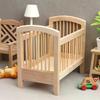 Furniture Accessories 1:12 Dollhouse Miniature Wood Baby Bed Simulation Bedroom Doll Model Doll House