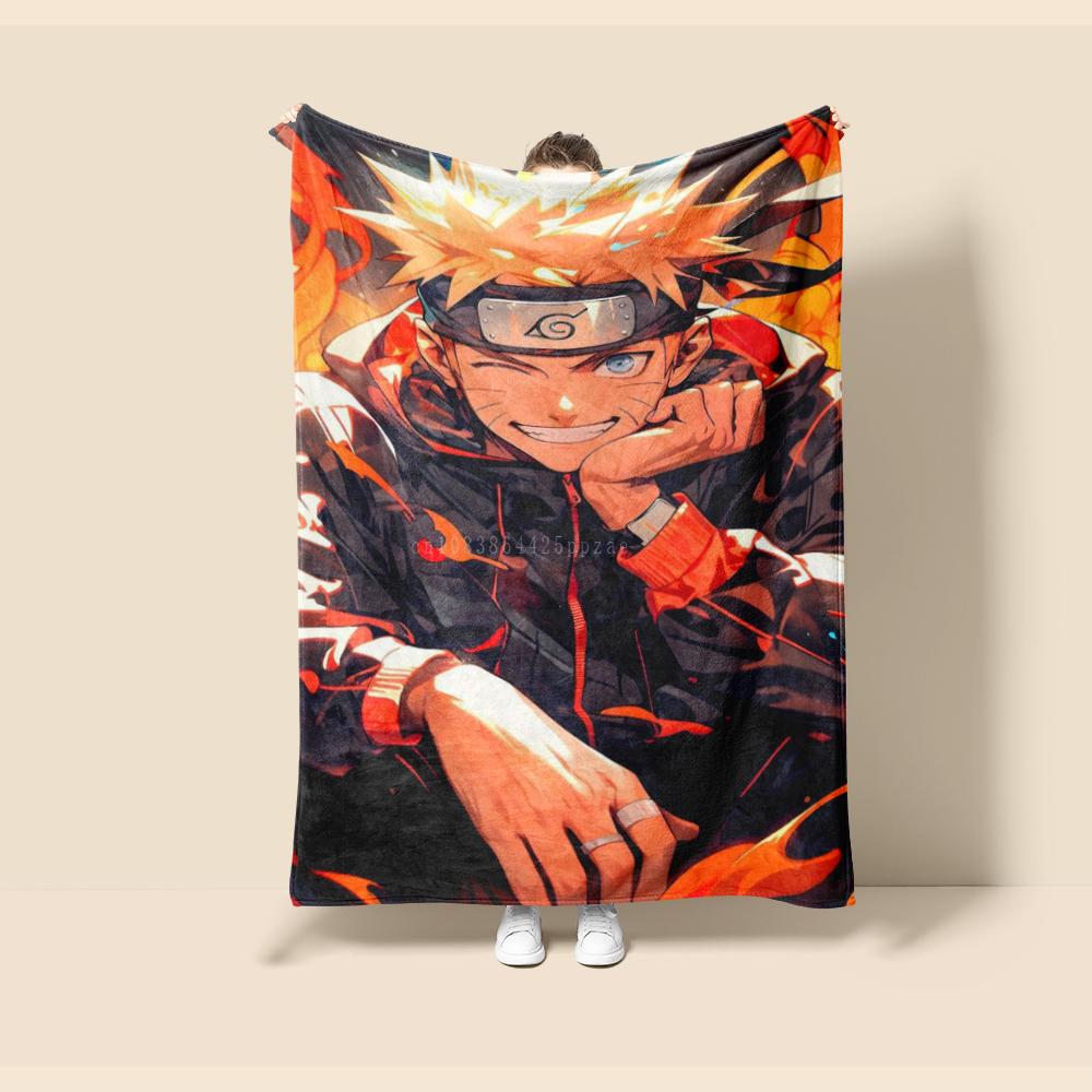 Flannel Blanket Blanket,Naruto Cartoon Sofa Winter Comfort Soft Fluffy Luxury Blanket Adult Home and Decor Microfiber Bedding