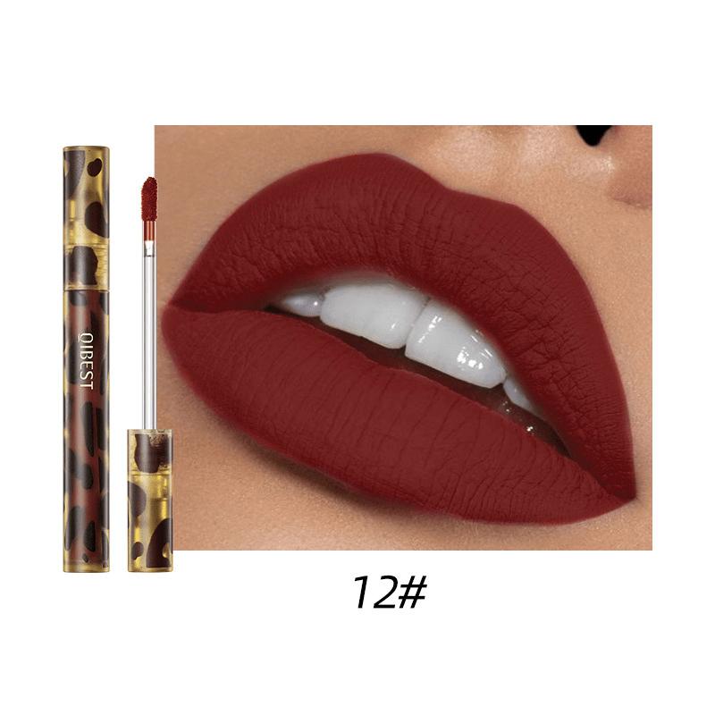 Matte Velvet Misted Leopard Lip Glaze Is Easy To Apply Color, Does Not Stain The Cup, Does Not Fade