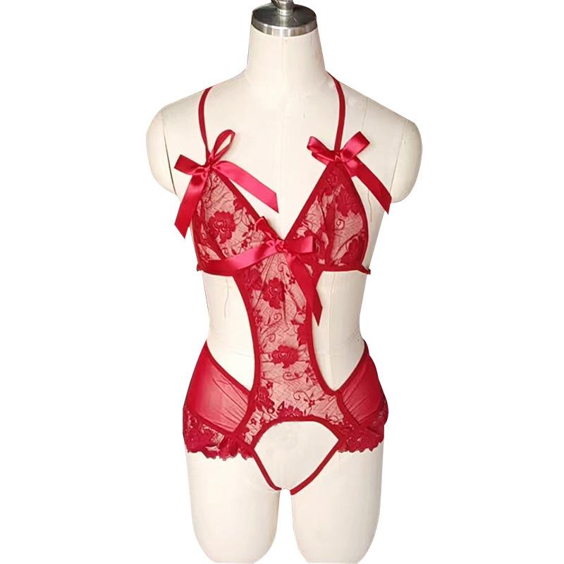 Sex underwear pure desire purple lace onesie sexy open crotch free temptation sex uniform