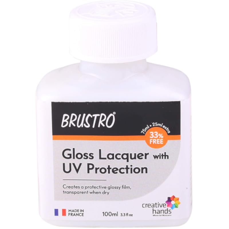 Brustro Professional Gloss Lacquer With Uv Protection 100Ml (75Ml + 25Ml Free)