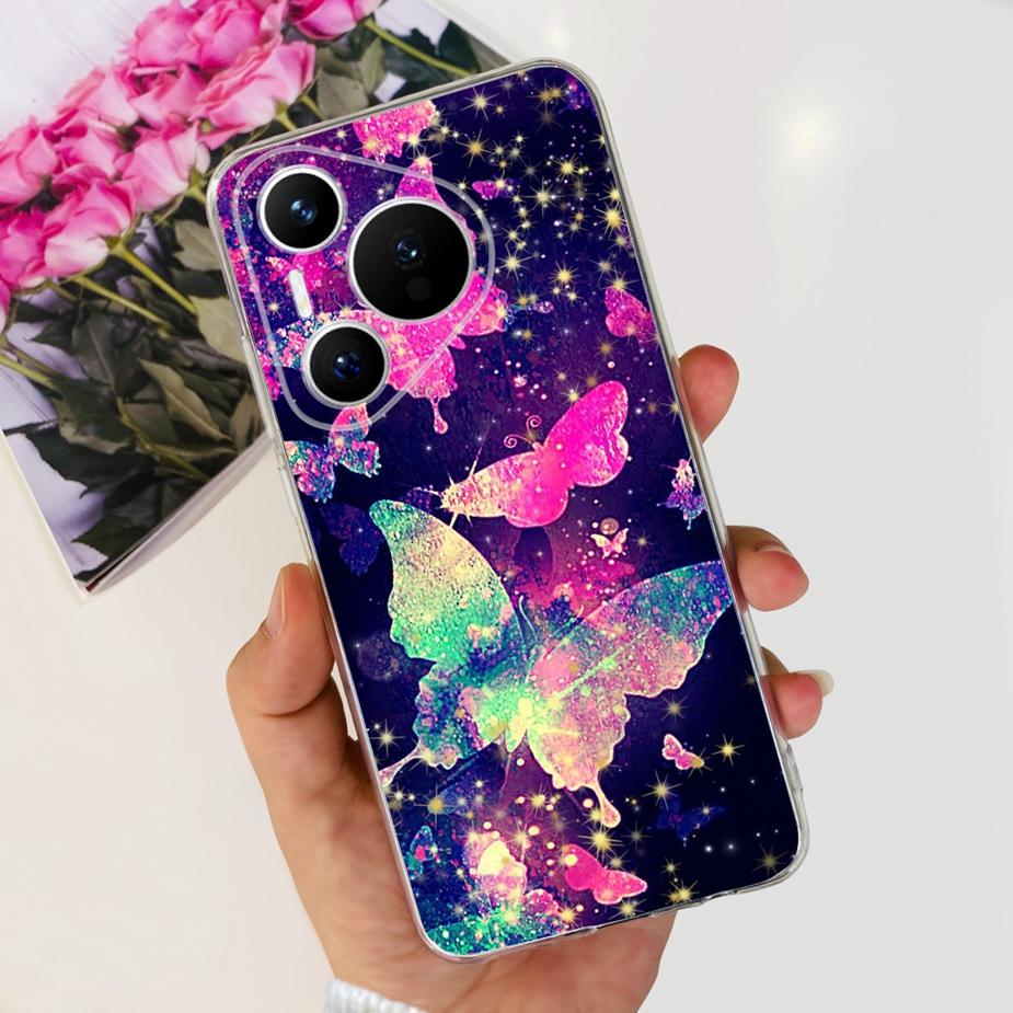For Huawei Pura 70 Pro Plus Case Stylish Painted Cover Clear Silicone Phone Cases For Huawei Pura 70 Pro Pura70 Pro+ Soft Fundas