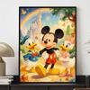 Disney oil painting handmade painting art kit Mickey Donald Daisy castle rainbow mosaic diy home decoration gift