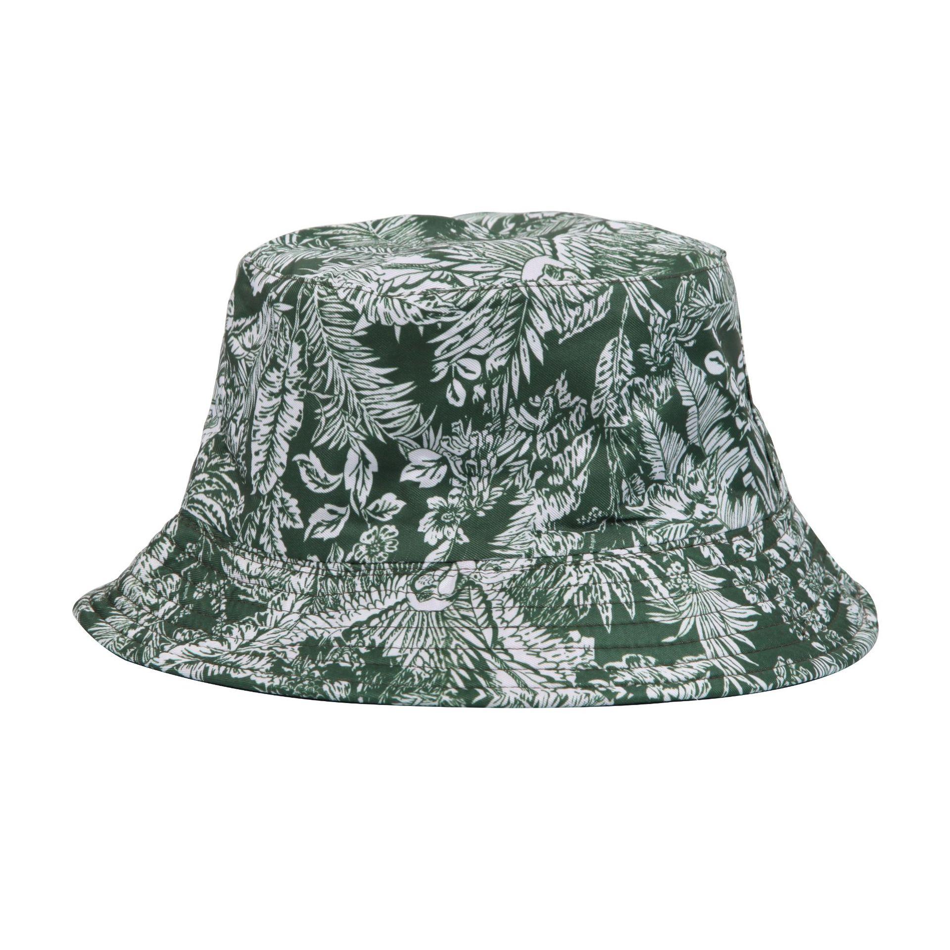 

Versatile Hat Style Fresh Plant Printing Unisex Sunshade Hatscaps Fishermans зелений