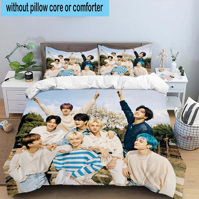3PCS K-pop Stars In Urban Vibes 3pcs Bedding,Including 3PCS Duvet Cover And 2pcs Pillowcases Perfect for Christmas,Ideal for Bedroom, Dormitory