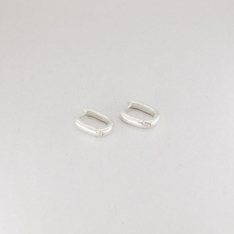 COLLECT SYNERGY round square hoop earrings
