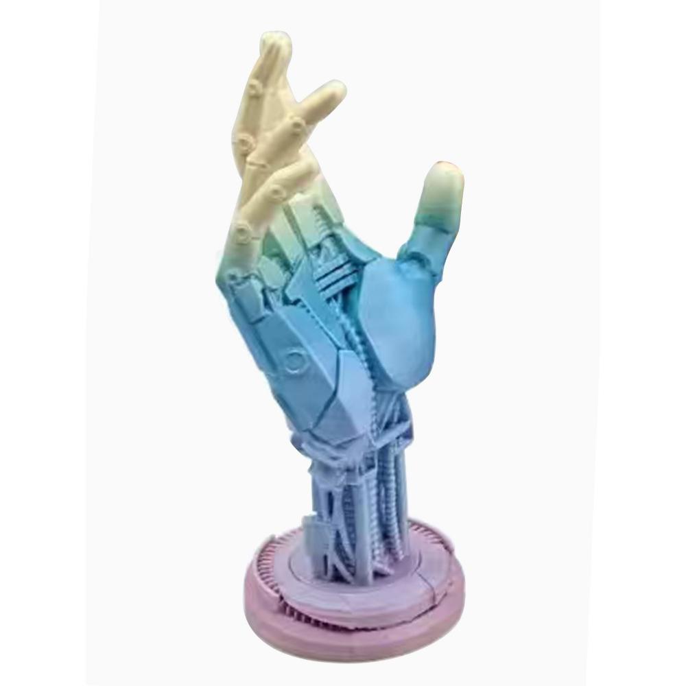 Cyberpunk Mechanical Hand Statue, 3D Printed Detailed Prop for Photography, Desktop Decor and Creative Tech Gift