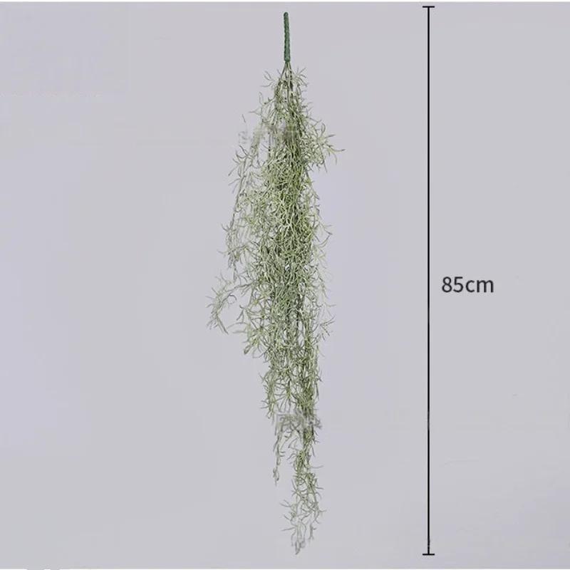 

2pcs 85cm Gray Green Air Grass Vines Artificial Plants Floral Decoration Wedding Decoration Plastic Simulation Green Plant Vine